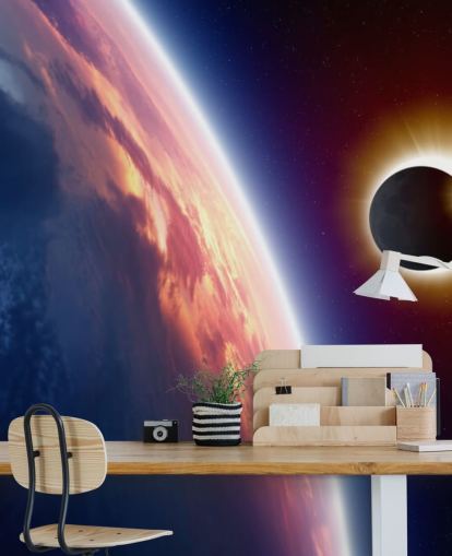 Sol Eclipse Väggmålning