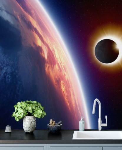 Sun Eclipse Wall Mural