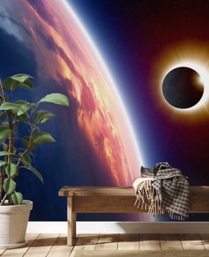 Sun Eclipse Wall Mural