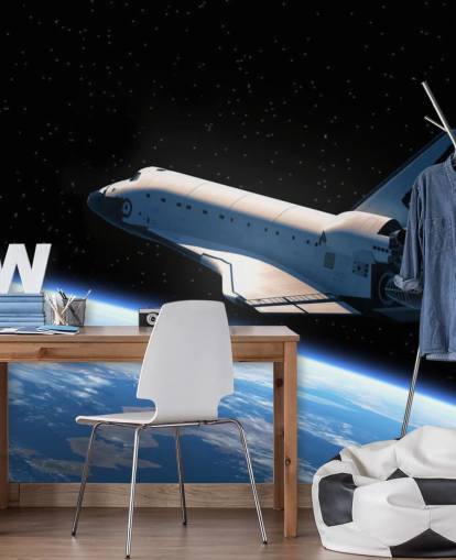 Space Shuttle kredser Jorden Baggrund