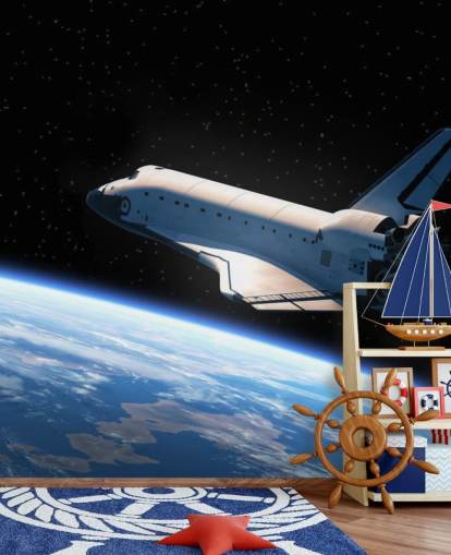 Space Shuttle kredser Jorden Baggrund Space Shuttle kredser Jorden Baggrund