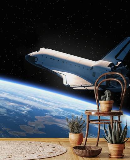 Papier peint de la navette spatiale en orbite terrestre
