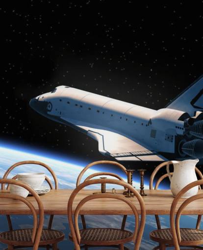 Papel de Parede Space Shuttle Orbiting Earth