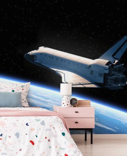 Carta da parati Space Shuttle Orbiting Earth