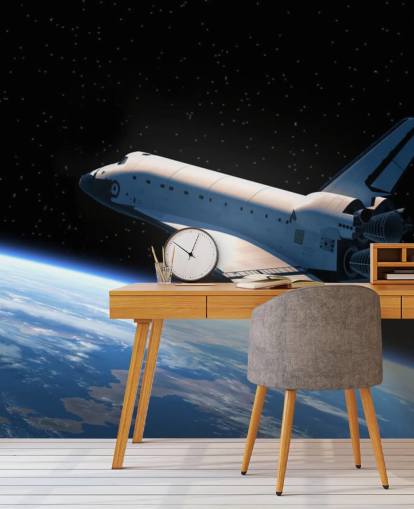 Space Shuttle kredser Jorden Baggrund