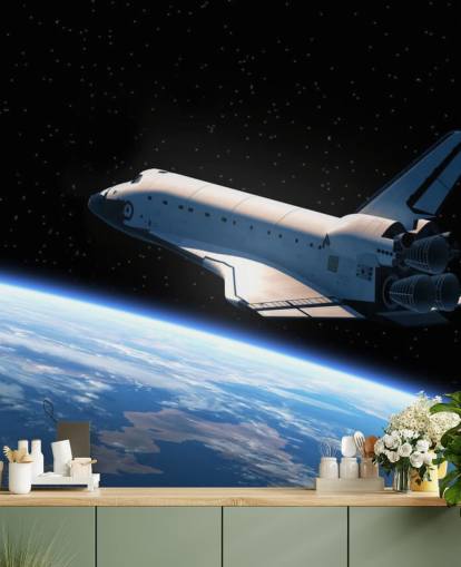 Papel de Parede Space Shuttle Orbiting Earth