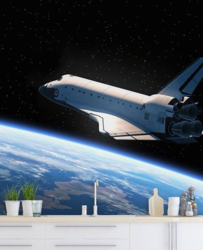 Space Shuttle Orbiting Earth Wallpaper