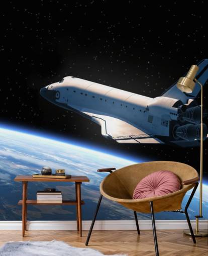 Carta da parati Space Shuttle Orbiting Earth