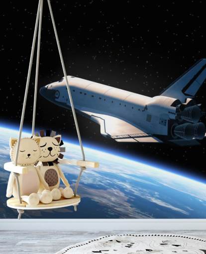 Papel de Parede Space Shuttle Orbiting Earth