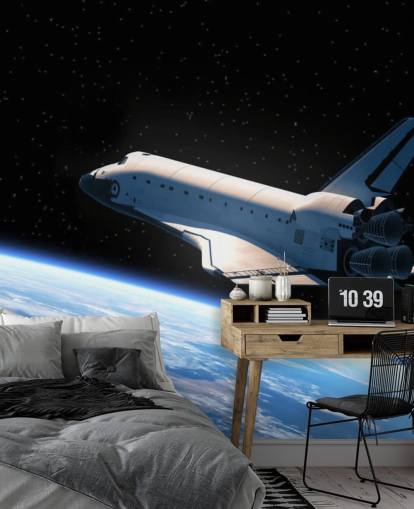 Space Shuttle kredser Jorden Baggrund Space Shuttle kredser Jorden Baggrund