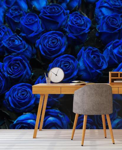 Elektrische blaue Rosen-Tapete Elektrische blaue Rosen-Tapete