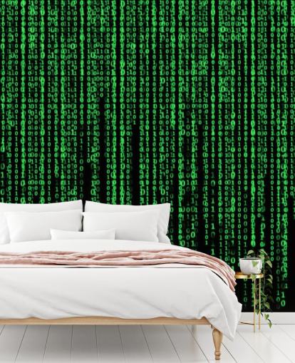 Green Coding and Numbers Wallpaper