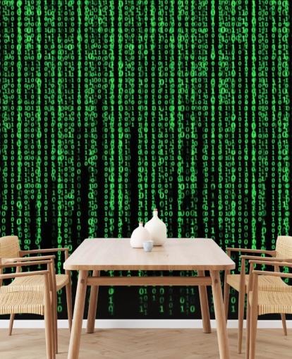 Green Coding and Numbers Wallpaper
