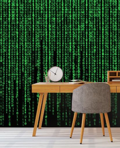 Green Coding and Numbers Wallpaper