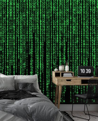 Green Coding and Numbers Wallpaper