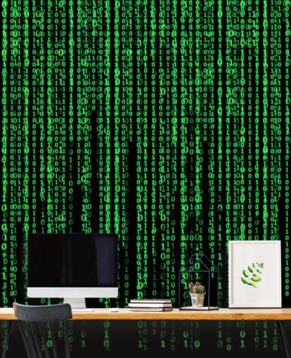 Papel de parede de codificação e números verdes