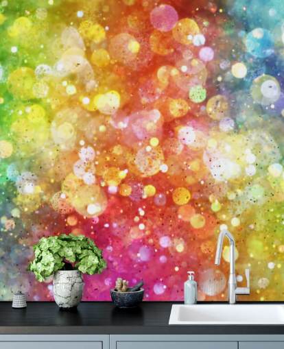 Papel pintado Arco iris de luces 