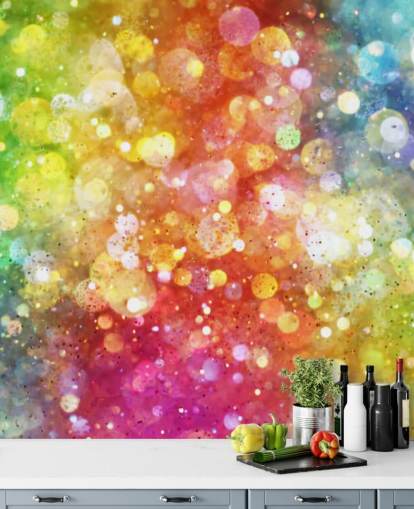 Papel pintado Arco iris de luces 