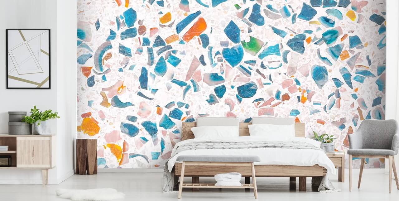 Blå og oransje flekker på hvit bakgrunn bakgrunn