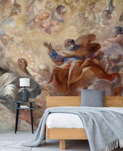 antique al fresco painting wallpaper