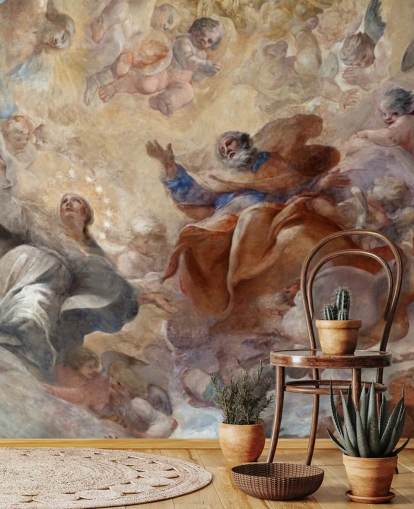 antique al fresco painting wallpaper