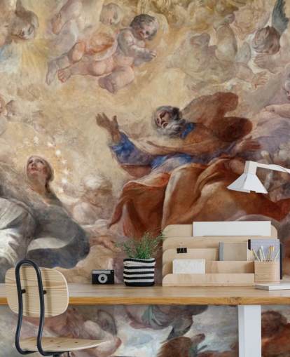 antique al fresco painting wallpaper