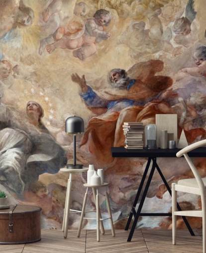 antique al fresco painting wallpaper