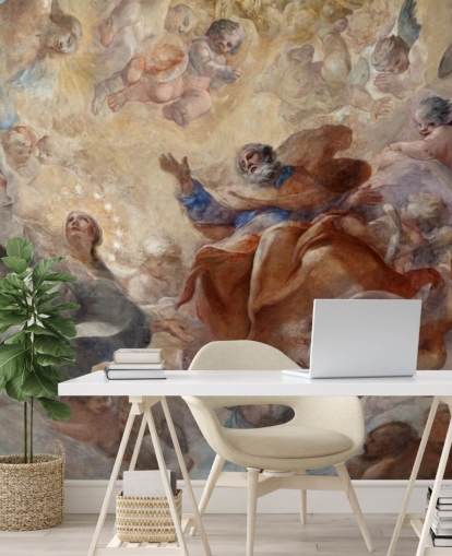 antique al fresco painting wallpaper