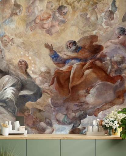 antik al fresco målning tapeter