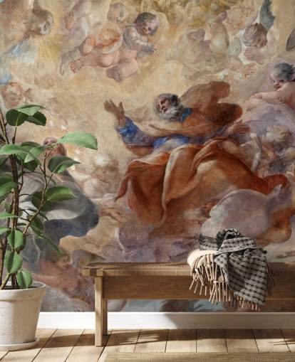 antique al fresco painting wallpaper