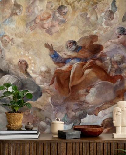 antique al fresco painting wallpaper