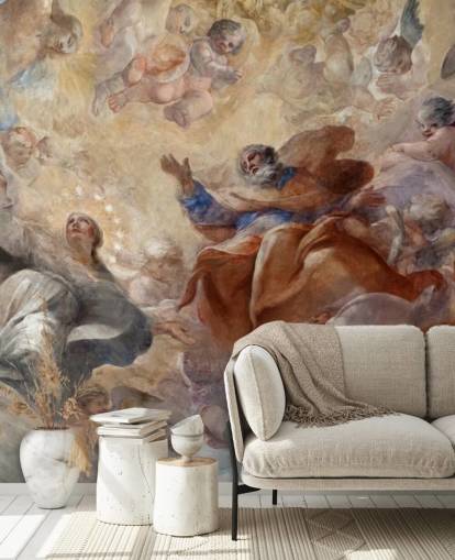 antique al fresco painting wallpaper