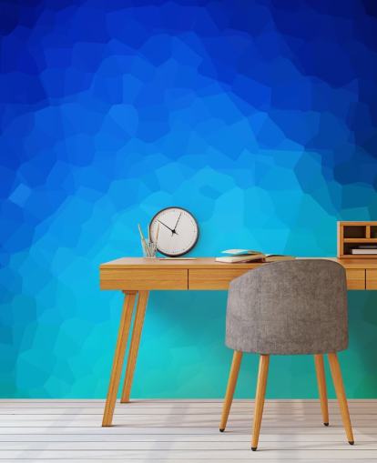 blauw abstract behang