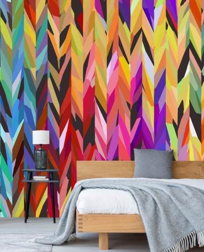 Bunte Linien Abstrakte Tapete