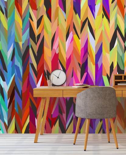 Papier peint abstrait lignes colorées Papier peint abstrait lignes colorées