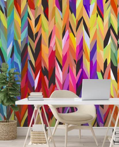 Bunte Linien Abstrakte Tapete