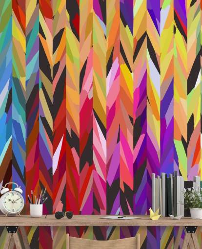 Kleurrijke lijnen abstract behang