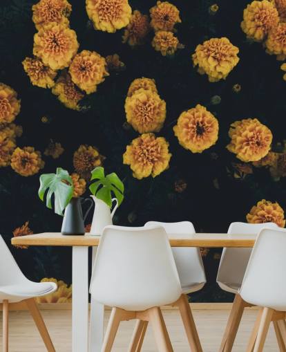 foncé-botanique-floral-papier peint