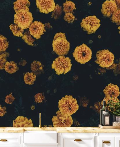 papel pintado floral de botánica oscura papel pintado floral de botánica oscura