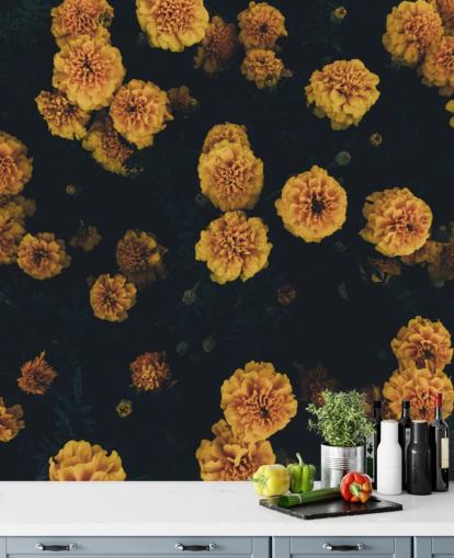 carta da parati dark-botanics-floral-