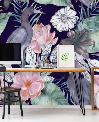 fugle-mørk-blomster