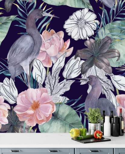 fugle-mørk-blomster