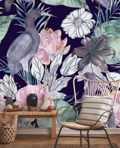 fugle-mørk-blomster