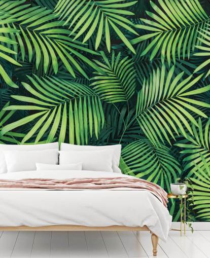 papier peint mural de feuilles vertes personnalisables appelé Leaves of Palm Tree pour les cuisines ou les chambres papier peint mural de feuilles vertes personnalisables appelé Leaves of Palm Tree pour les cuisines ou les chambres