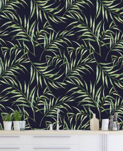 carta da parati botanico-palm-tree-print