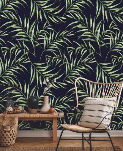 botanische-palme-print-tapete botanische-palme-print-tapete