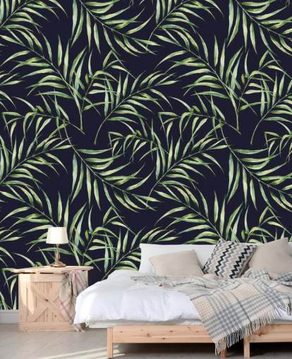 botanisch-palm-boom-print-behang
