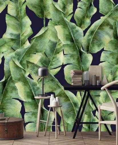 tropische Bananenblatt-Palme-Tapete