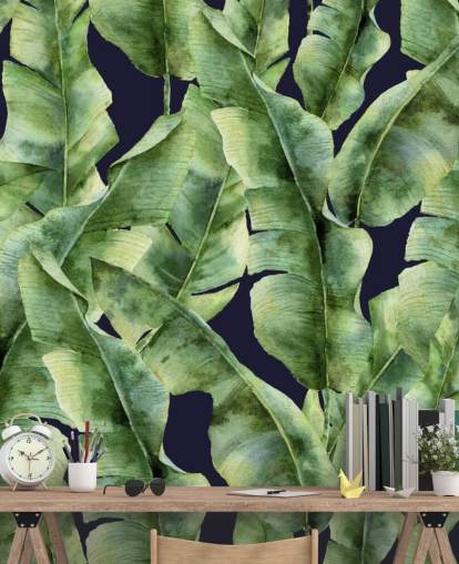 tropische Bananenblatt-Palme-Tapete tropische Bananenblatt-Palme-Tapete