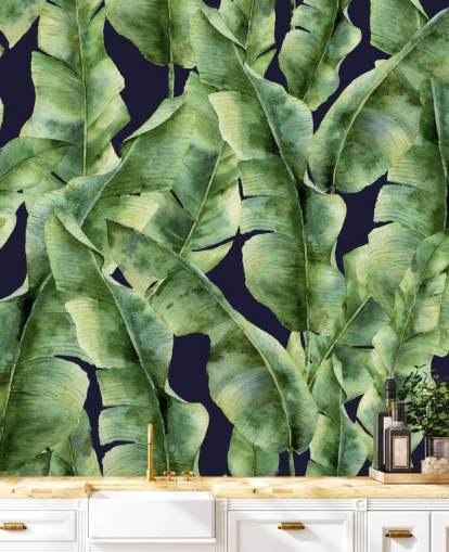 tropische Bananenblatt-Palme-Tapete